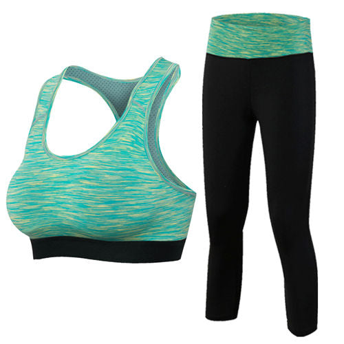 Yuerlian Fitness Yoga Set Workout Sport Suit Gym Leggings