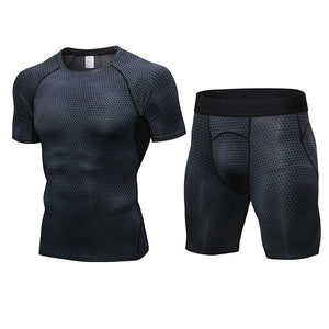 2018 Quick Dry Compression Suit Men's Running Set